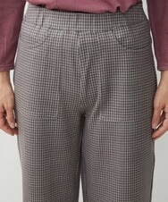 NGLJS30230 GIANNI LO GIUDICE(ジャンニ ロ ジュディチェ) [洗える・リバーシブル]ダンボールチェック柄ガウチョパンツ パープル