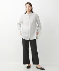 NGLJS30230 GIANNI LO GIUDICE(ジャンニ ロ ジュディチェ) [洗える・リバーシブル]ダンボールチェック柄ガウチョパンツ ネイビー