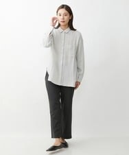 NGLJS30230 GIANNI LO GIUDICE(ジャンニ ロ ジュディチェ) [洗える・リバーシブル]ダンボールチェック柄ガウチョパンツ ネイビー