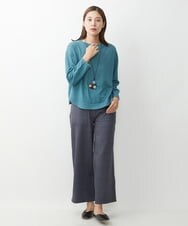 NGLJS30230 GIANNI LO GIUDICE(ジャンニ ロ ジュディチェ) [洗える・リバーシブル]ダンボールチェック柄ガウチョパンツ ネイビー