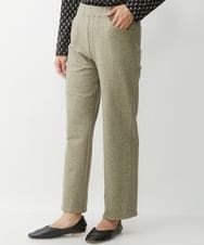 NGLJS31230 GIANNI LO GIUDICE(ジャンニ ロ ジュディチェ) [洗える・日本製]コットンポンチツィードプリントパンツ ベージュ