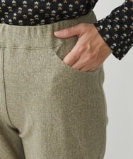 NGLJS31230 GIANNI LO GIUDICE(ジャンニ ロ ジュディチェ) [洗える・日本製]コットンポンチツィードプリントパンツ ベージュ