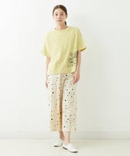 NGLJT25230 GIANNI LO GIUDICE(ジャンニ ロ ジュディチェ) [洗える]スラブコットンドット刺繍パンツ ベージュ