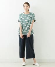 NGLJT25230 GIANNI LO GIUDICE(ジャンニ ロ ジュディチェ) [洗える]スラブコットンドット刺繍パンツ ブラック