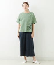 NGLJT25230 GIANNI LO GIUDICE(ジャンニ ロ ジュディチェ) [洗える]スラブコットンドット刺繍パンツ ブラック