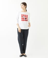 NGLJU03220 GIANNI LO GIUDICE(ジャンニ ロ ジュディチェ) [洗える・日本製]ソルディフェンダーポンチテーパードパンツ ブラック