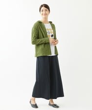 NGLJU04200 GIANNI LO GIUDICE(ジャンニ ロ ジュディチェ) [洗える・日本製]ソルディフェンダーポンチワイドパンツ ブラック