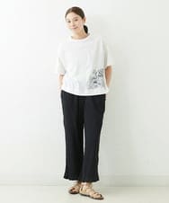NGLJU26230 GIANNI LO GIUDICE(ジャンニ ロ ジュディチェ) [洗える]コットン楊柳クレープパンツ ブラック