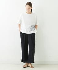 NGLJU26230 GIANNI LO GIUDICE(ジャンニ ロ ジュディチェ) [洗える]コットン楊柳クレープパンツ ブラック