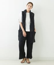 NGLJU26230 GIANNI LO GIUDICE(ジャンニ ロ ジュディチェ) [洗える]コットン楊柳クレープパンツ ブラック