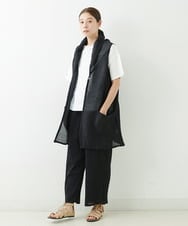 NGLJU26230 GIANNI LO GIUDICE(ジャンニ ロ ジュディチェ) [洗える]コットン楊柳クレープパンツ ブラック