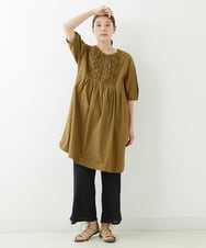NGLJU26230 GIANNI LO GIUDICE(ジャンニ ロ ジュディチェ) [洗える]コットン楊柳クレープパンツ ブラック