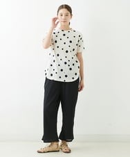 NGLJU26230 GIANNI LO GIUDICE(ジャンニ ロ ジュディチェ) [洗える]コットン楊柳クレープパンツ ブラック