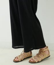 NGLJU26230 GIANNI LO GIUDICE(ジャンニ ロ ジュディチェ) [洗える]コットン楊柳クレープパンツ ブラック