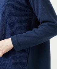 NGPAE20360 GIANNI LO GIUDICE(ジャンニ ロ ジュディチェ) [洗える]コットンスラブインレーチュニックカットソー ネイビー