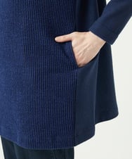 NGPAE20360 GIANNI LO GIUDICE(ジャンニ ロ ジュディチェ) [洗える]コットンスラブインレーチュニックカットソー ネイビー