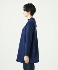 NGPAE20360 GIANNI LO GIUDICE(ジャンニ ロ ジュディチェ) [洗える]コットンスラブインレーチュニックカットソー ネイビー