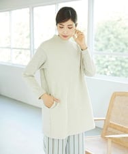 NGPAE20360 GIANNI LO GIUDICE(ジャンニ ロ ジュディチェ) [洗える]コットンスラブインレーチュニックカットソー ベージュ