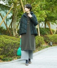 NGPAF12360 GIANNI LO GIUDICE(ジャンニ ロ ジュディチェ) [洗える]ＭＥＥＴダンボールニットワンピース カーキ