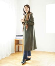 NGPAF12360 GIANNI LO GIUDICE(ジャンニ ロ ジュディチェ) [洗える]ＭＥＥＴダンボールニットワンピース カーキ