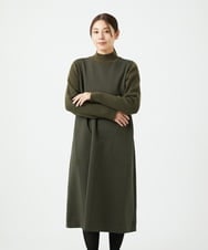 NGPAF12360 GIANNI LO GIUDICE(ジャンニ ロ ジュディチェ) [洗える]ＭＥＥＴダンボールニットワンピース カーキ