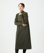 NGPAF12360 GIANNI LO GIUDICE(ジャンニ ロ ジュディチェ) [洗える]ＭＥＥＴダンボールニットワンピース カーキ