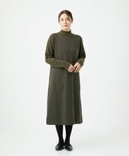 NGPAF12360 GIANNI LO GIUDICE(ジャンニ ロ ジュディチェ) [洗える]ＭＥＥＴダンボールニットワンピース カーキ