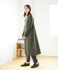 NGPAF12360 GIANNI LO GIUDICE(ジャンニ ロ ジュディチェ) [洗える]ＭＥＥＴダンボールニットワンピース カーキ