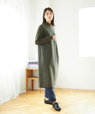 NGPAF12360 GIANNI LO GIUDICE(ジャンニ ロ ジュディチェ) [洗える]ＭＥＥＴダンボールニットワンピース カーキ