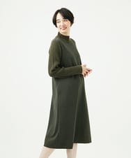 NGPAF12360 GIANNI LO GIUDICE(ジャンニ ロ ジュディチェ) [洗える]ＭＥＥＴダンボールニットワンピース カーキ