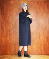 NGPAF12360 GIANNI LO GIUDICE(ジャンニ ロ ジュディチェ) [洗える]ＭＥＥＴダンボールニットワンピース ネイビー