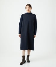 NGPAF12360 GIANNI LO GIUDICE(ジャンニ ロ ジュディチェ) [洗える]ＭＥＥＴダンボールニットワンピース ネイビー