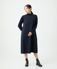 NGPAF12360 GIANNI LO GIUDICE(ジャンニ ロ ジュディチェ) [洗える]ＭＥＥＴダンボールニットワンピース ネイビー