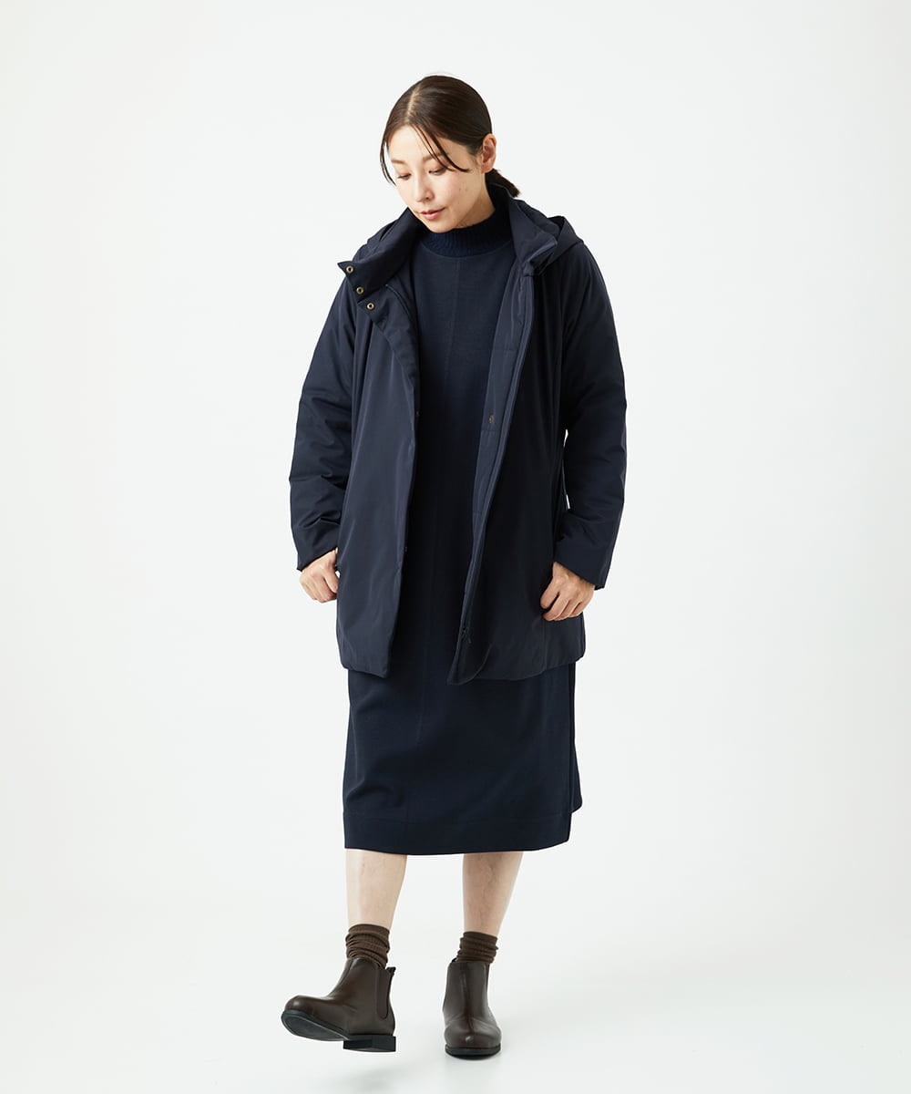 NGPAF12360 GIANNI LO GIUDICE(ジャンニ ロ ジュディチェ) [洗える]ＭＥＥＴダンボールニットワンピース ネイビー