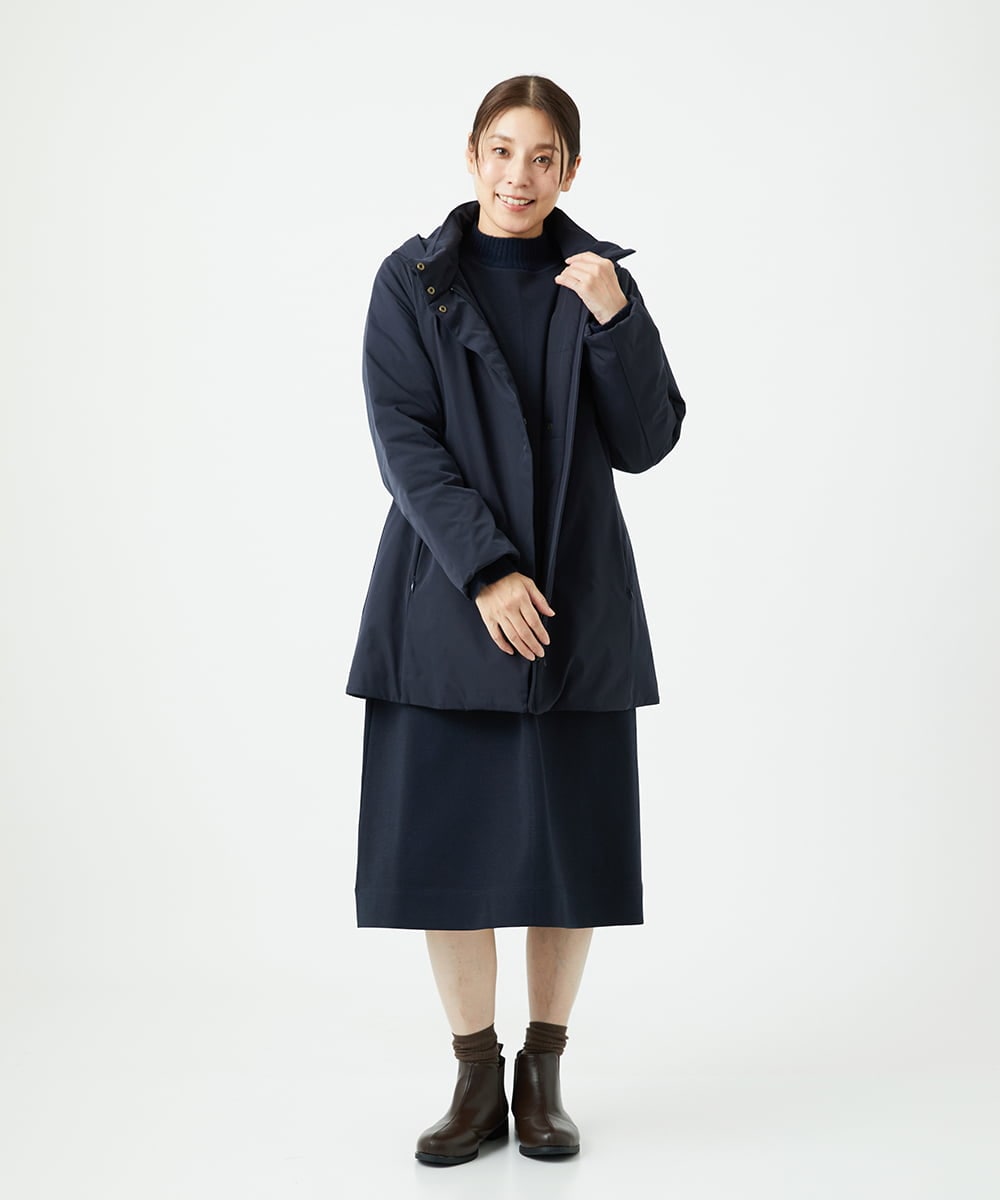 NGPAF12360 GIANNI LO GIUDICE(ジャンニ ロ ジュディチェ) [洗える]ＭＥＥＴダンボールニットワンピース ネイビー