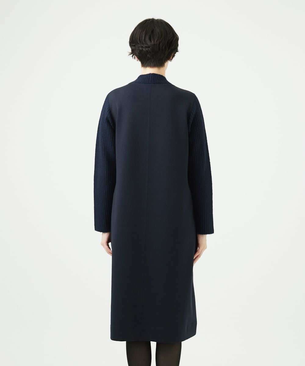 NGPAF12360 GIANNI LO GIUDICE(ジャンニ ロ ジュディチェ) [洗える]ＭＥＥＴダンボールニットワンピース ネイビー