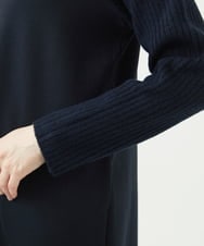 NGPAF12360 GIANNI LO GIUDICE(ジャンニ ロ ジュディチェ) [洗える]ＭＥＥＴダンボールニットワンピース ネイビー