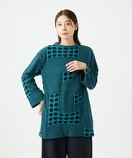 NGPAF17270 GIANNI LO GIUDICE(ジャンニ ロ ジュディチェ) [日本製]バースト水玉チュニック ブルー