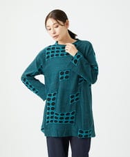 NGPAF17270 GIANNI LO GIUDICE(ジャンニ ロ ジュディチェ) [日本製]バースト水玉チュニック ブルー