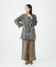 NGPAF17270 GIANNI LO GIUDICE(ジャンニ ロ ジュディチェ) [日本製]バースト水玉チュニック グレー