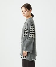 NGPAF17270 GIANNI LO GIUDICE(ジャンニ ロ ジュディチェ) [日本製]バースト水玉チュニック グレー