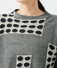 NGPAF17270 GIANNI LO GIUDICE(ジャンニ ロ ジュディチェ) [日本製]バースト水玉チュニック グレー