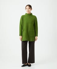 NGPAF18270 GIANNI LO GIUDICE(ジャンニ ロ ジュディチェ) [日本製]ウールマイクロループチュニック グリーン