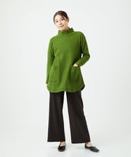 NGPAF18270 GIANNI LO GIUDICE(ジャンニ ロ ジュディチェ) [日本製]ウールマイクロループチュニック グリーン