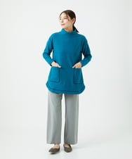 NGPAF18270 GIANNI LO GIUDICE(ジャンニ ロ ジュディチェ) [日本製]ウールマイクロループチュニック ブルー