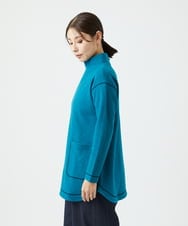 NGPAF18270 GIANNI LO GIUDICE(ジャンニ ロ ジュディチェ) [日本製]ウールマイクロループチュニック ブルー