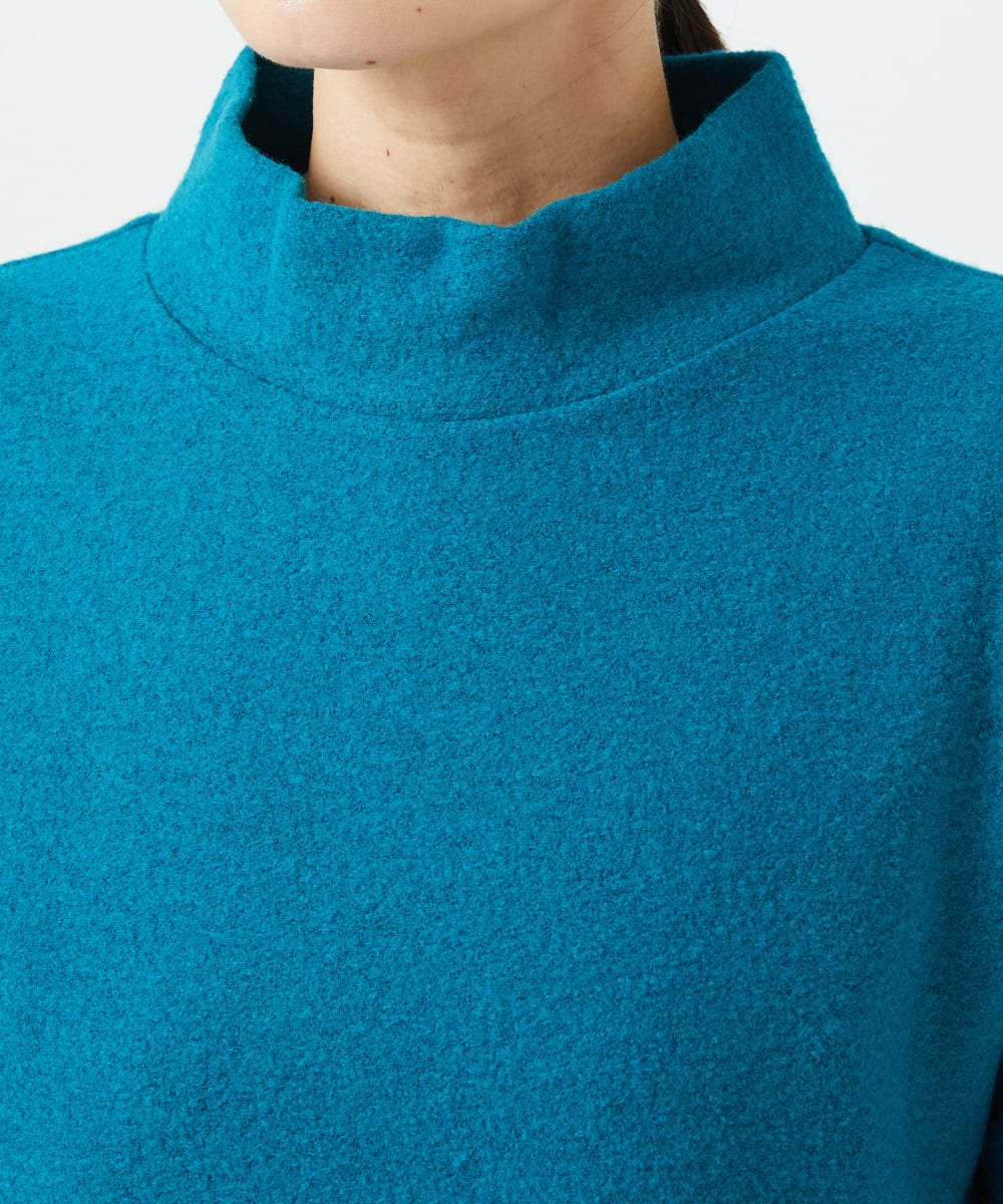 NGPAF18270 GIANNI LO GIUDICE(ジャンニ ロ ジュディチェ) [日本製]ウールマイクロループチュニック ブルー