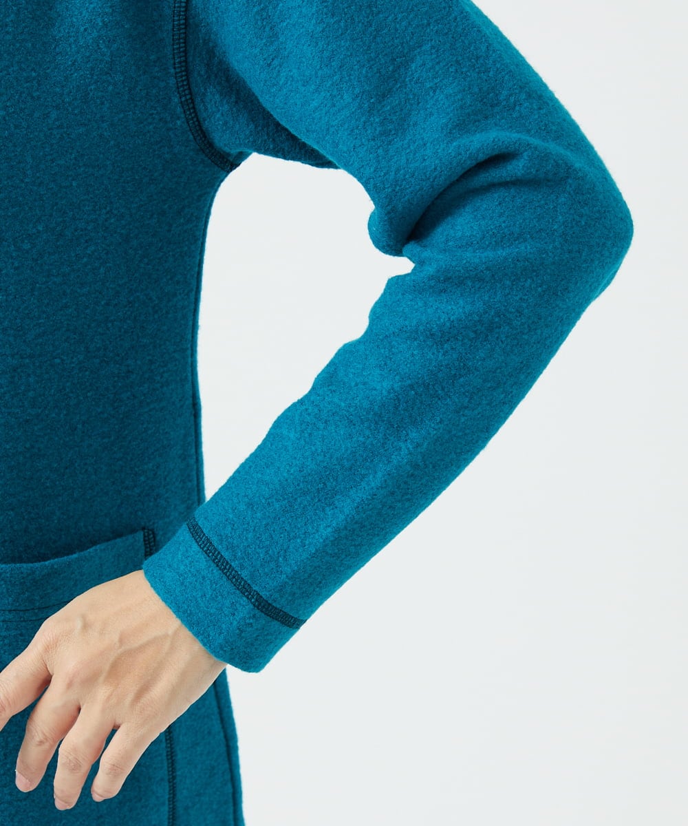 NGPAF18270 GIANNI LO GIUDICE(ジャンニ ロ ジュディチェ) [日本製]ウールマイクロループチュニック ブルー