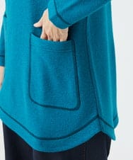 NGPAF18270 GIANNI LO GIUDICE(ジャンニ ロ ジュディチェ) [日本製]ウールマイクロループチュニック ブルー