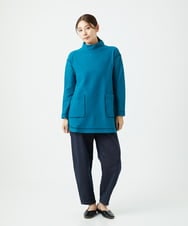 NGPAF18270 GIANNI LO GIUDICE(ジャンニ ロ ジュディチェ) [日本製]ウールマイクロループチュニック ブルー